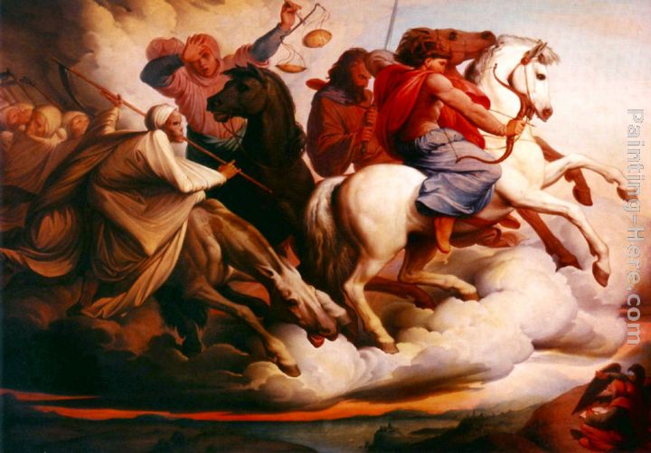 Four Horsemen of the Apocalypse painting - Edward von Steinle Four Horsemen of the Apocalypse art painting